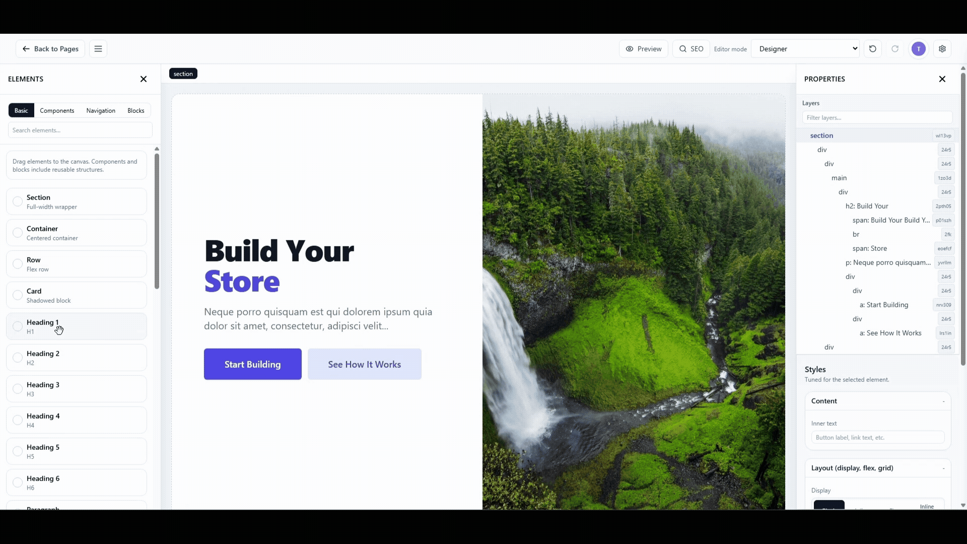 Visual Builder Preview